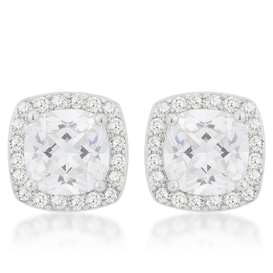 Pave Halo Earrings